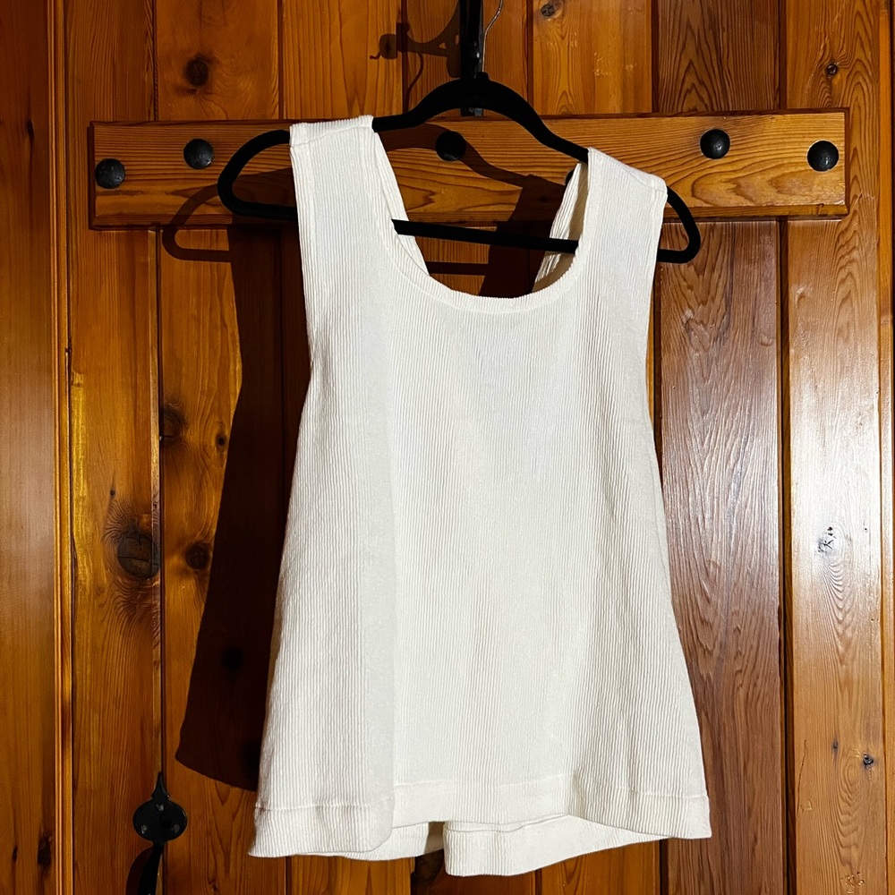 ✨Madewell Ottoman jacquard cross back tank✨